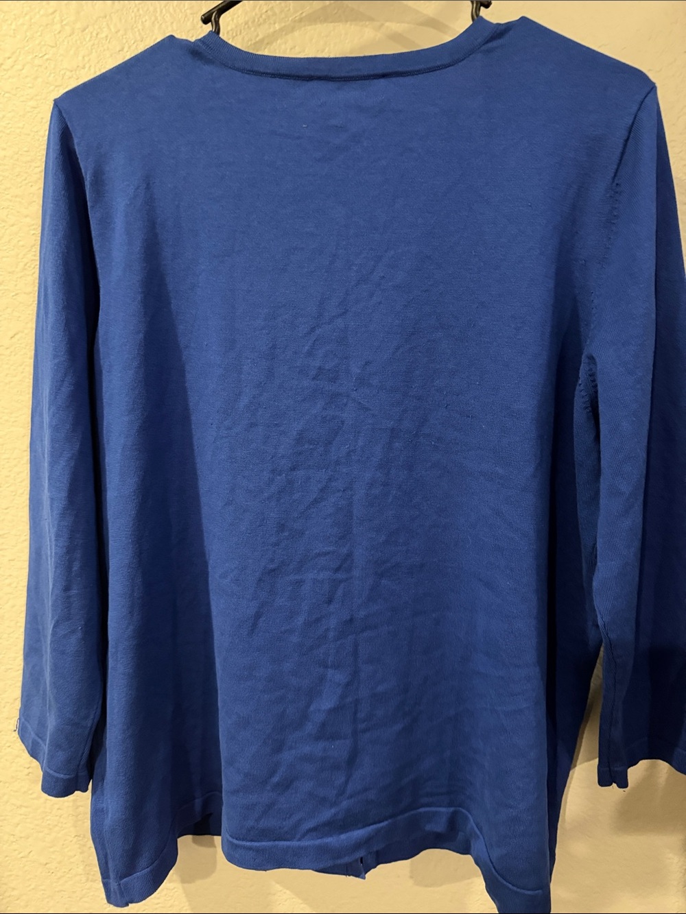 Amber Sun Blue Ruffle-Front Button Top - Picture 5 of 5